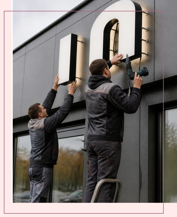 Изготовление и монтаж вывесок с торцевой подсветкой в Шуе
