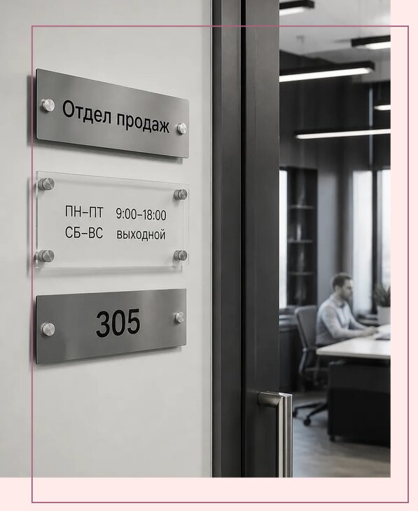 Офисные таблички на дверь в Шуе по цене от 5037 р. | Аванза-Шуя